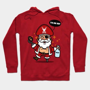 Funny Cute Pirate Christmas Santa Claus Gift For Kids And Adults Hoodie